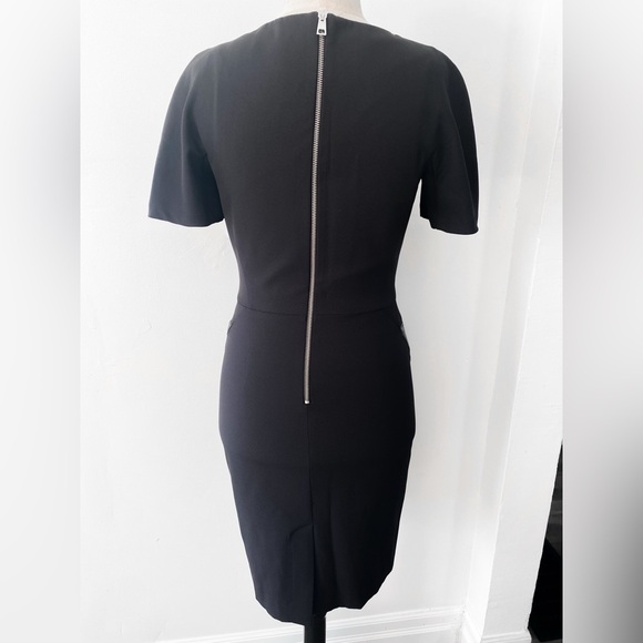 Space Couture Black Dress with Leather Detail, Size 44, Made in Italy - Picture 5 of 10